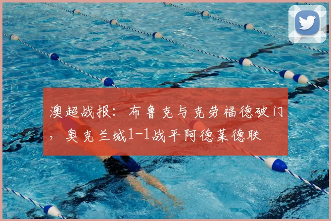 澳超战报:布鲁克与克劳福德破门,奥克兰城1-1战平阿德莱德联